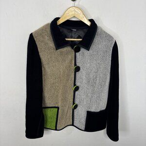 Annikki Karvinen Colorblock Jacket Women’s L – Designer Art to Wear Finland